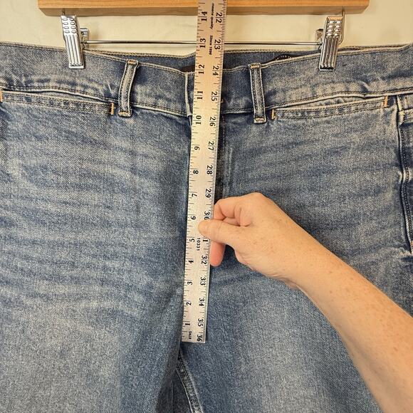Banana Republic High Rise Wide Leg Cropped Jeans WOMENS SIZE 32 Medium Wash Clas - Picture 6 of 10